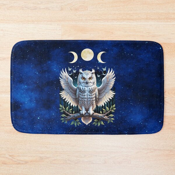 Item preview, Triple Moon Snow Owl – Enchanted Witchy Forest Guardian designed and sold by MysticOzzy.