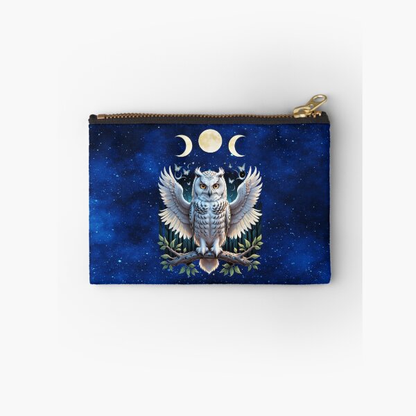 Item preview, Triple Moon Snow Owl – Enchanted Witchy Forest Guardian designed and sold by MysticOzzy.