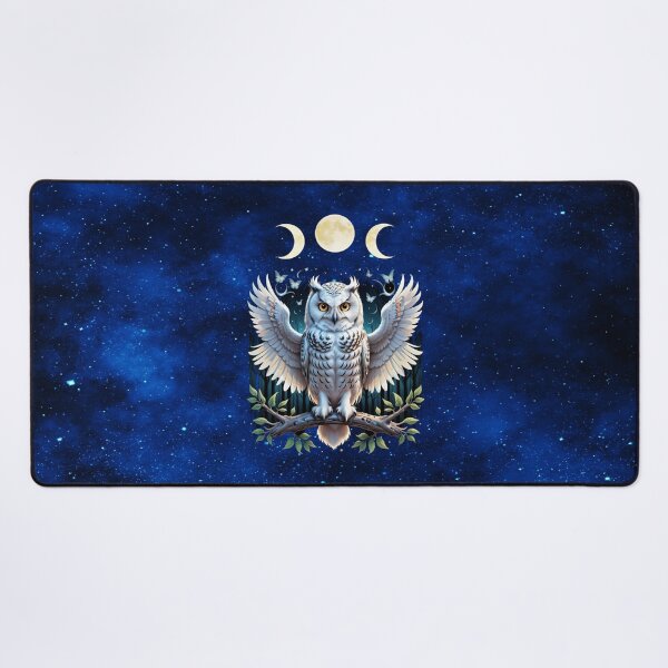 Item preview, Triple Moon Snow Owl – Enchanted Witchy Forest Guardian designed and sold by MysticOzzy.