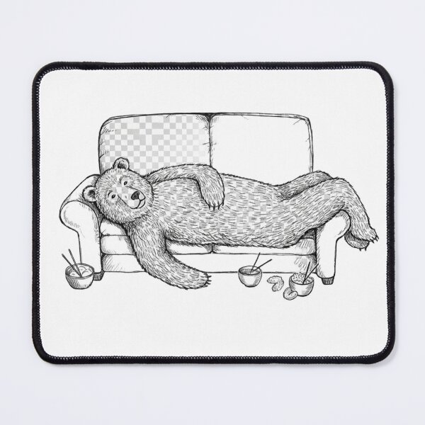 Item preview, Lazy Bear on Couch - Hand Drawn Sketch Aesthetic designed and sold by JossDesign15.