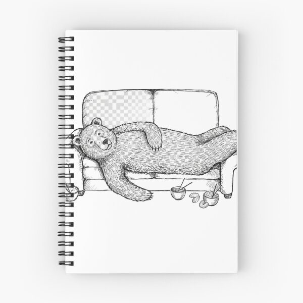Item preview, Lazy Bear on Couch - Hand Drawn Sketch Aesthetic designed and sold by JossDesign15.