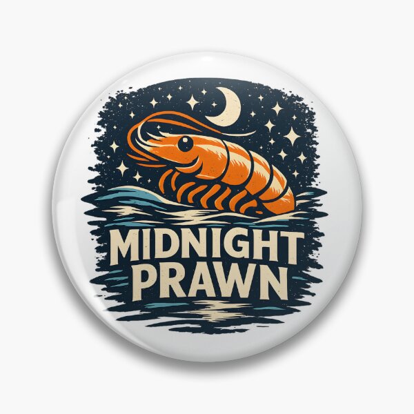 Item preview, Midnight Ocean BIg Prawn – Vintage Nautical Illustration designed and sold by TomoMadeIt.