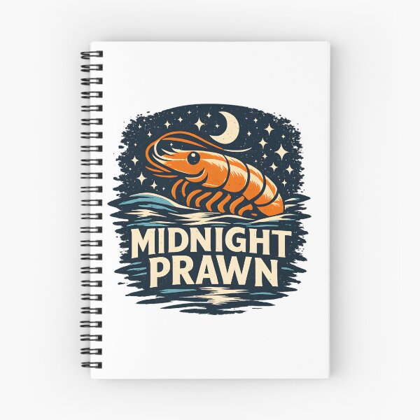 Item preview, Midnight Ocean BIg Prawn – Vintage Nautical Illustration designed and sold by TomoMadeIt.