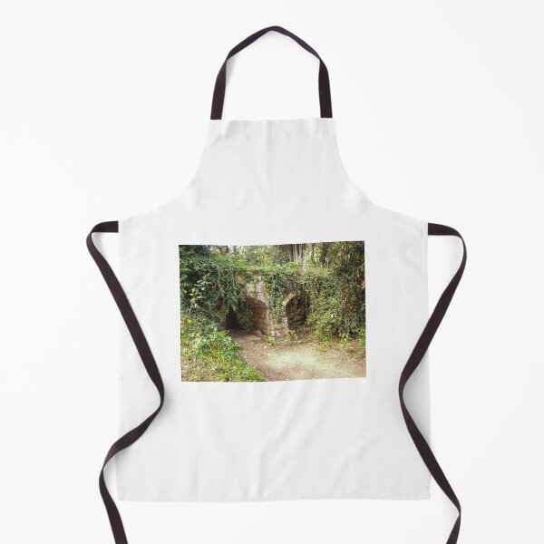 Item preview, Overgrown Stone Arch Ruins in a Forest Path Covered With Ivy and Moss designed and sold by Nmallia.