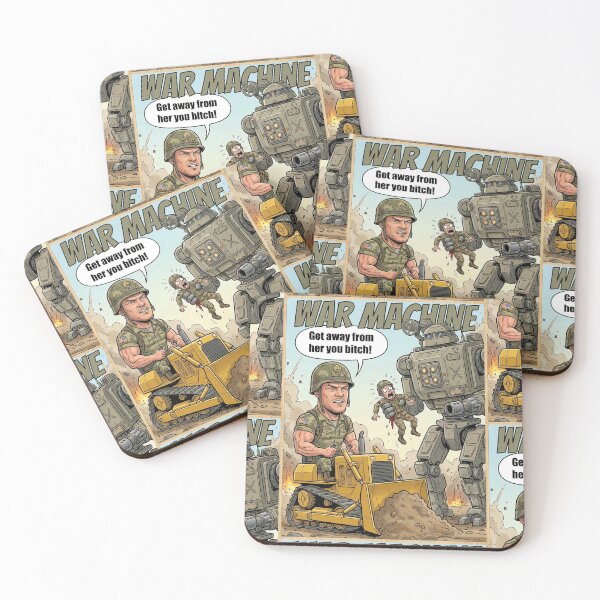 Item preview, Funny War Machine Movie Caricature Meme Art designed and sold by Back2Collage.