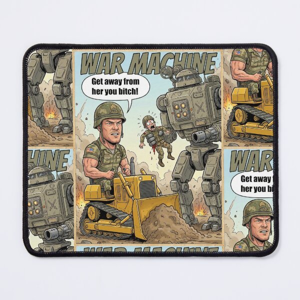 Item preview, Funny War Machine Movie Caricature Meme Art designed and sold by Back2Collage.