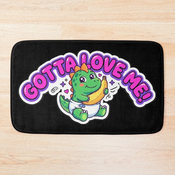 Item preview, Gotta Love Me! Retro 90s Kawaii Baby Dinosaur designed and sold by PixelAlchemyHQ.
