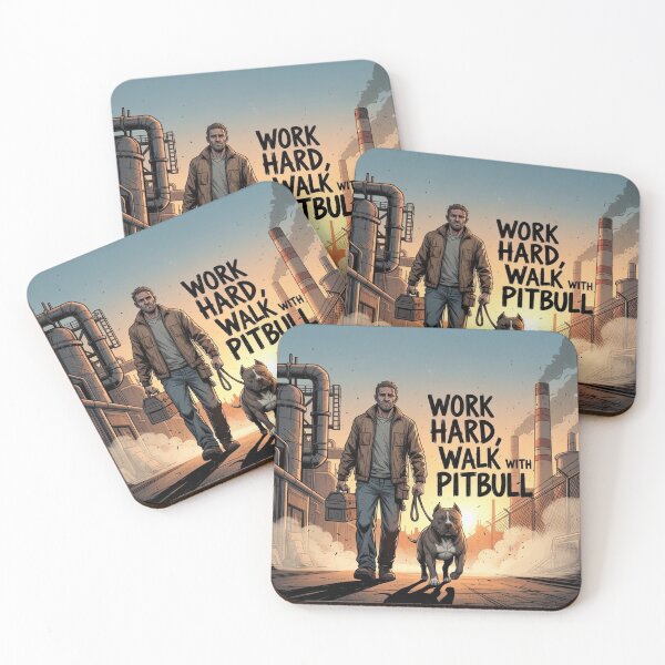 Item preview, Work Hard Walk With Pitbull designed and sold by PetJoyPrintsCO.