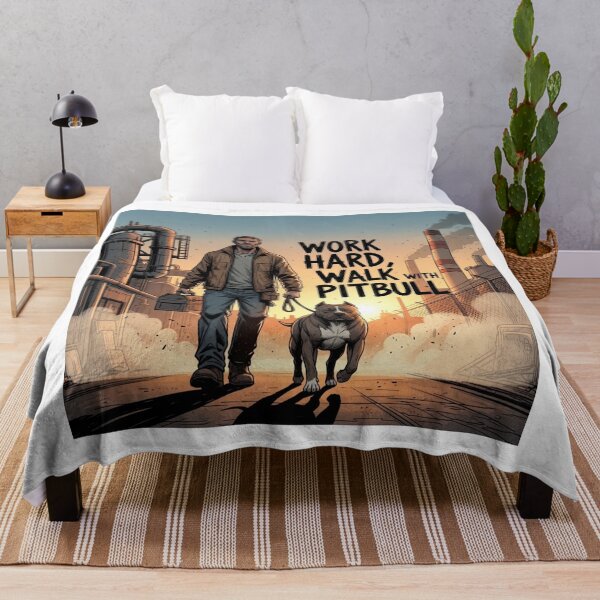 Item preview, Work Hard Walk With Pitbull designed and sold by PetJoyPrintsCO.