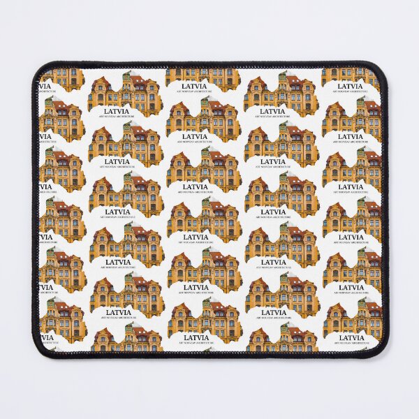 Item preview, Latvia Map Art - Riga Art Nouveau Architecture & Historic Landmark Design designed and sold by AbulailArt.
