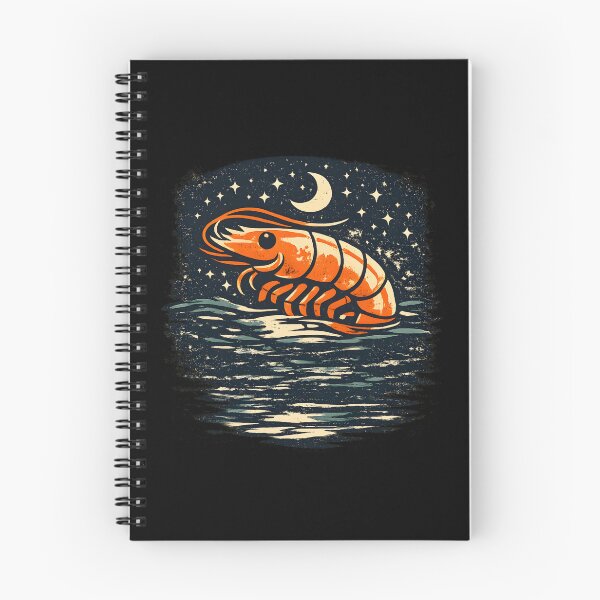 Item preview, Midnight Ocean BIg Prawn – Vintage Nautical Illustration designed and sold by TomoMadeIt.