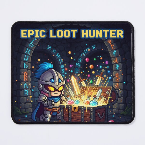 Item preview, Pico the Pixel Knight – Epic Loot Hunter Pixel Art designed and sold by roninlabstudio.