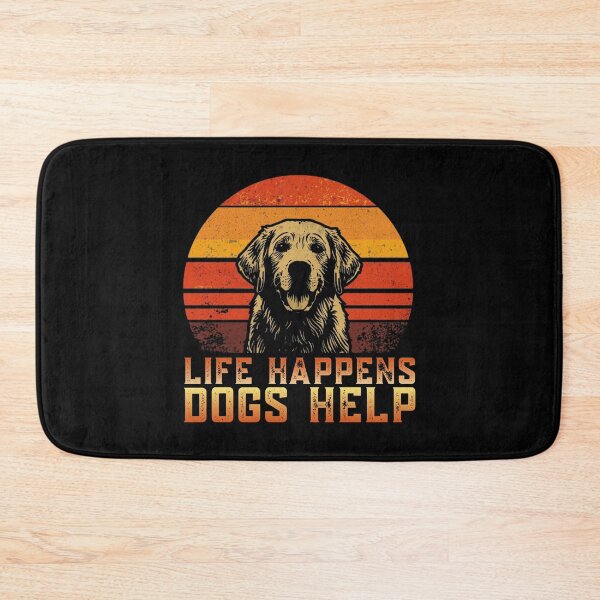 Item preview, Life Happens Dogs Help Retro Sunset Design designed and sold by PROPera-design.