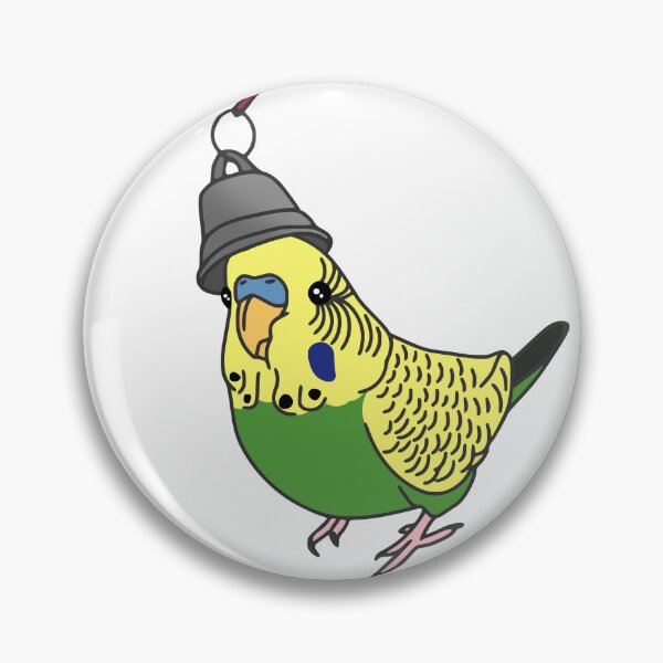 Item preview, green budgie with bell designed and sold by FandomizedRose.