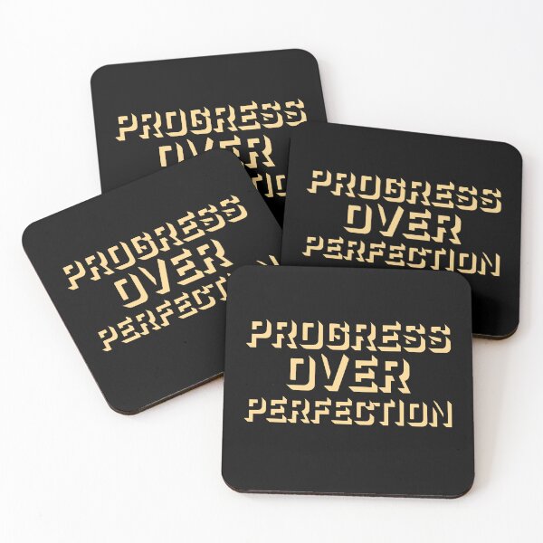 Item preview, Progress Over Perfection Motivational Quote designed and sold by shirt-o-mat.