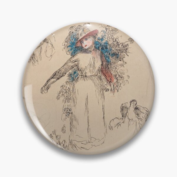 Item preview, Etudes Femme Au Jardin by Pierre-Auguste Renoir: Impressionist Sketch Poster designed and sold by artofuniverse.