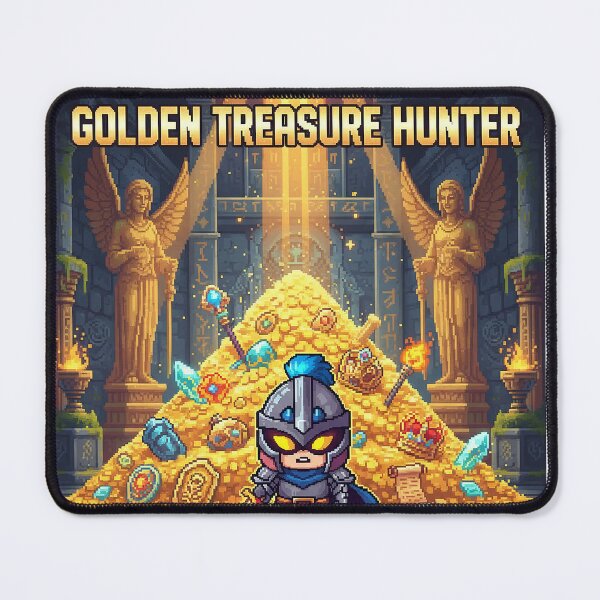 Item preview, Pico the Pixel Knight – Golden Treasure Hunter designed and sold by roninlabstudio.