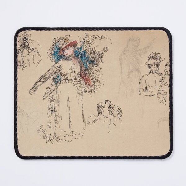 Item preview, Etudes Femme Au Jardin by Pierre-Auguste Renoir: Impressionist Sketch Poster designed and sold by artofuniverse.