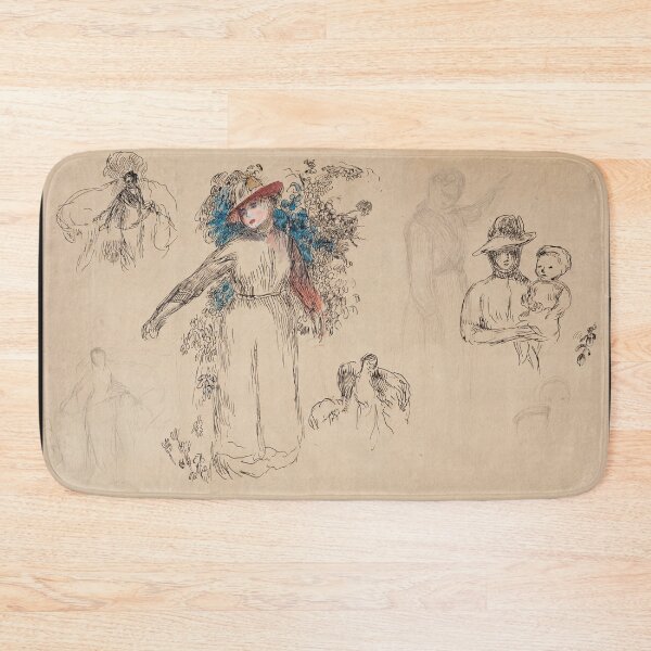 Item preview, Etudes Femme Au Jardin by Pierre-Auguste Renoir: Impressionist Sketch Poster designed and sold by artofuniverse.