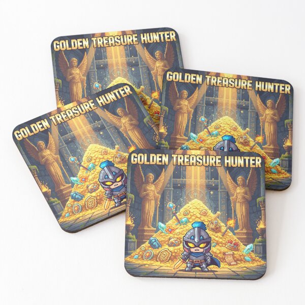 Item preview, Pico the Pixel Knight – Golden Treasure Hunter designed and sold by roninlabstudio.