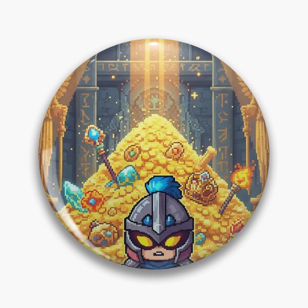 Item preview, Pico the Pixel Knight – Golden Treasure Hunter designed and sold by roninlabstudio.