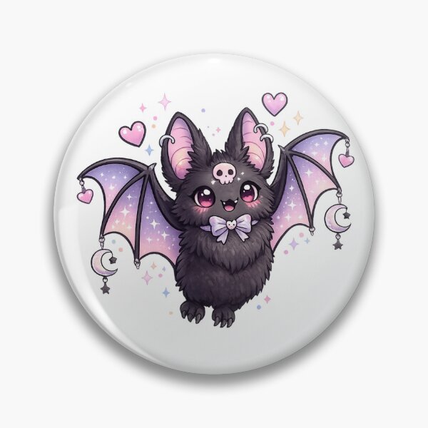 Item preview, Cute Gothic Bat Kawaii Cartoon Illustration designed and sold by madebysiwa.