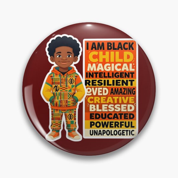 Item preview, I AM BLACK CHILD - African Pattern Hoodie Confidence Design designed and sold by WowDezign.
