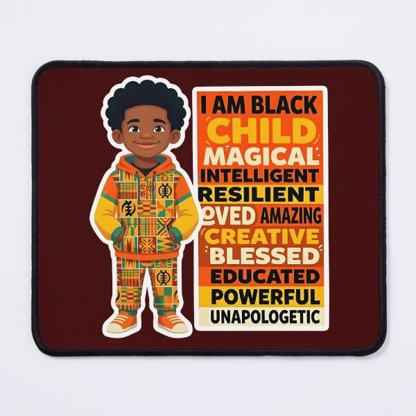 Item preview, I AM BLACK CHILD - African Pattern Hoodie Confidence Design designed and sold by WowDezign.