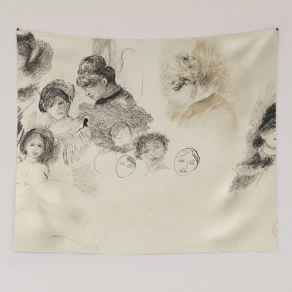 Item preview, Etudes Tetes De Femmes by Pierre-Auguste Renoir: Impressionist Portrait Studies Poster designed and sold by artofuniverse.
