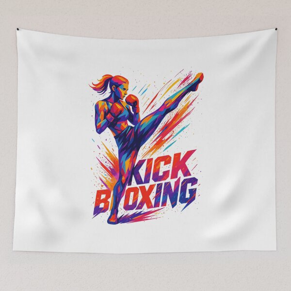 Item preview, Power Kick: Colorful Kickboxer for Strong Women designed and sold by Pineapple-Tree.