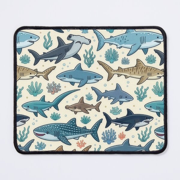 Item preview, sharks designed and sold by Kate1art.