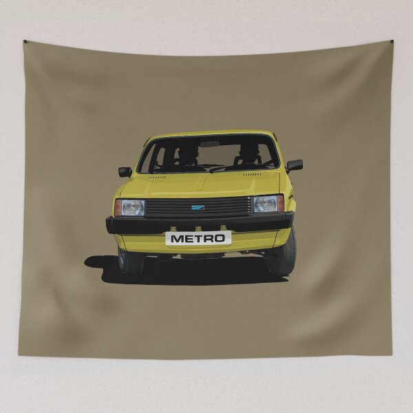 Item preview, Yellow Austin Metro Mk1 cornering designed and sold by knappidesign.