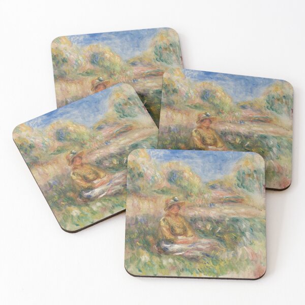 Item preview, Femme Assise Dans Un Paysage by Pierre-Auguste Renoir: Impressionist Garden Poster designed and sold by artofuniverse.