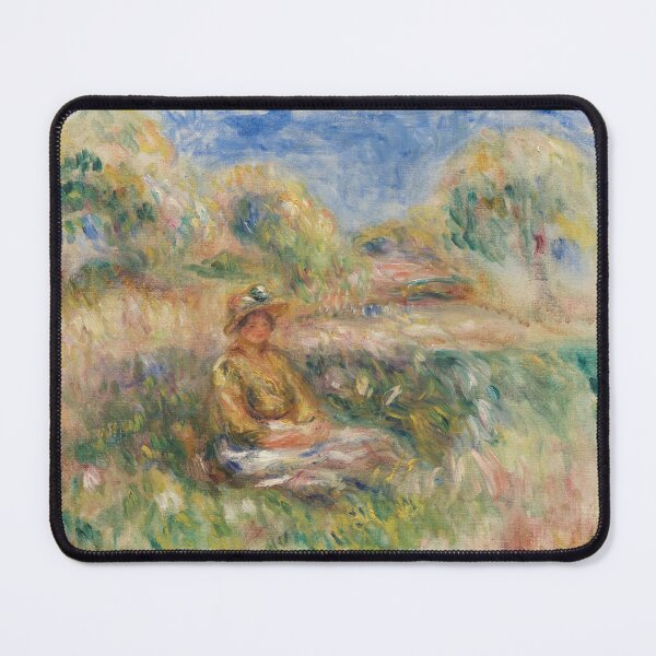 Item preview, Femme Assise Dans Un Paysage by Pierre-Auguste Renoir: Impressionist Garden Poster designed and sold by artofuniverse.
