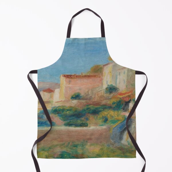 Item preview, Femme Assise La Maison De La Poste a Cagnes by Pierre-Auguste Renoir: Sunlit French village art print designed and sold by artofuniverse.