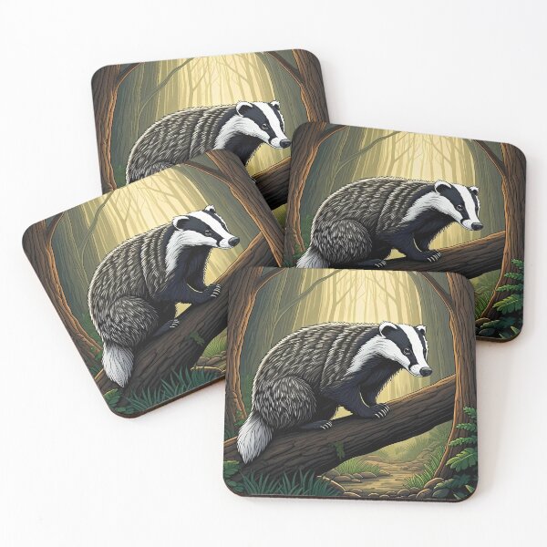 Item preview, Badger in Enchanted Forest designed and sold by AICreativeArts.