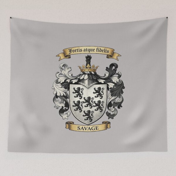 Item preview, The Savage Family Coat of Arms designed and sold by BagTown Clans.