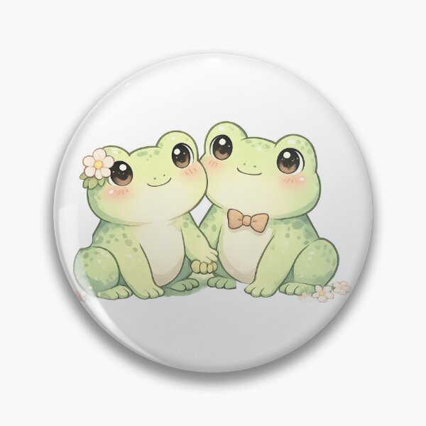 Item preview, Cute Frog Couple in Love – Pastel Kawaii Toad Illustration designed and sold by StanMcCrow.