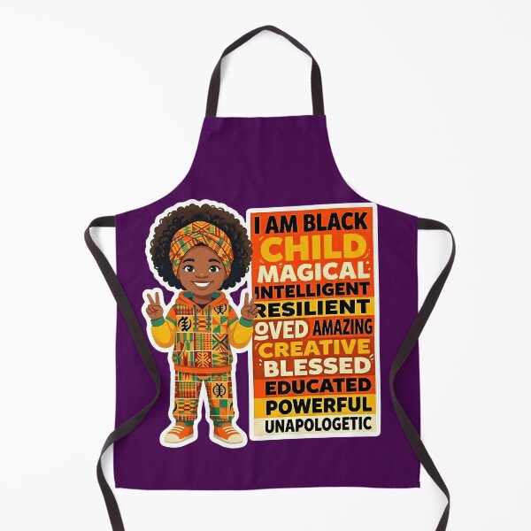 Item preview, I AM BLACK CHILD - African Girl with Head Wrap Peace Sign Design designed and sold by WowDezign.