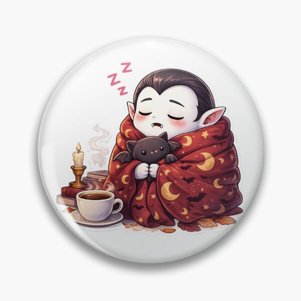 Item preview, Sleepy Cozy Vampire with Bat Plush designed and sold by madebysiwa.