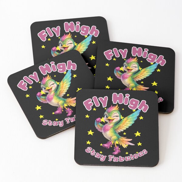 Item preview, Cute Fabulous Bird – Fly High Stay Fabulous Funny Cartoon Bird Design designed and sold by M.Store.
