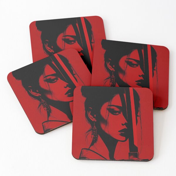 Item preview, Beautiful Samurai woman in Blood Red designed and sold by Velvet Smoke Images.