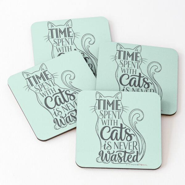 Item preview, T-shirt Time Spent with Cats is never Wasted designed and sold by Loves4paws.