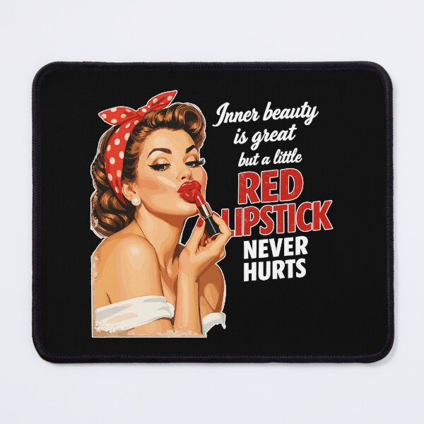 Item preview, Pin-Up Girl Retro Design: Red Lipstick & Saying designed and sold by Pineapple-Tree.
