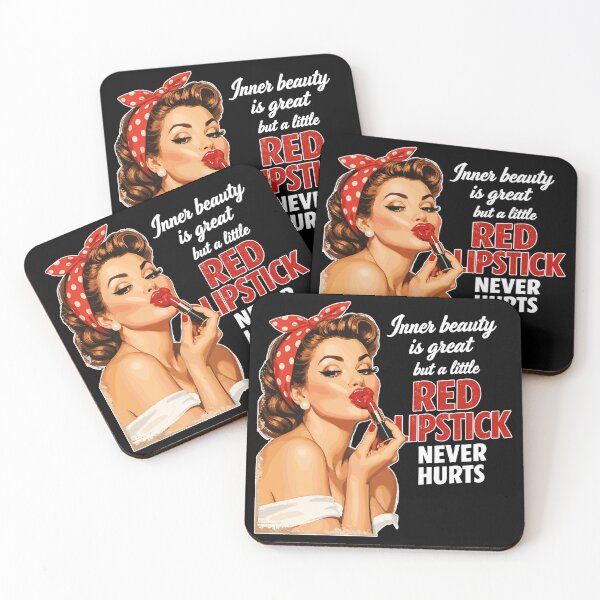 Item preview, Pin-Up Girl Retro Design: Red Lipstick & Saying designed and sold by Pineapple-Tree.