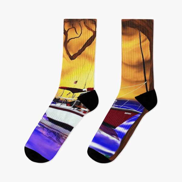 Item preview, Sailboat at Sunset with Vibrant Sky designed and sold by Stacey's unpromised.