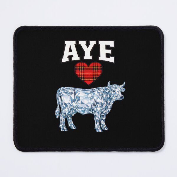 Item preview, I Love Glass Cow tartan heart Funny Glasgow designed and sold by ArcanePrintsxo.