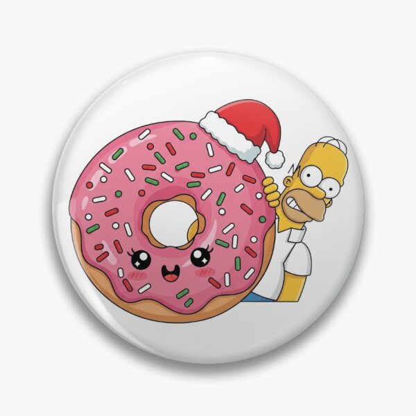 Item preview, Homer and Kawaii Christmas Donut designed and sold by DohLab.
