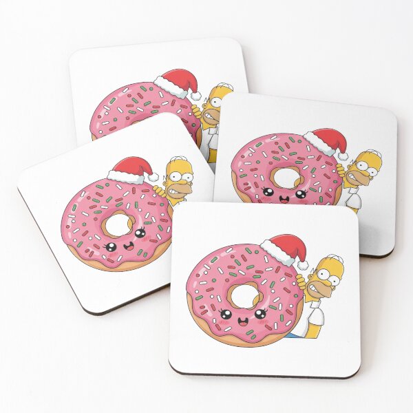 Item preview, Homer and Kawaii Christmas Donut designed and sold by DohLab.