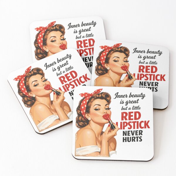 Item preview, Pin-Up Girl Retro Design: Red Lipstick & Saying designed and sold by Pineapple-Tree.